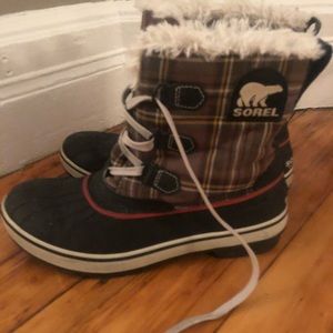 Plaid women’s sorel snow boots